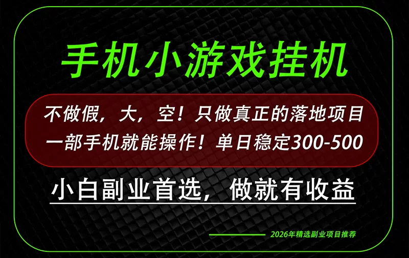 （20096期）这才是真正可落地项目！每天十几分钟就够了，轻松日入500+，长期稳定可做！-小二项目网