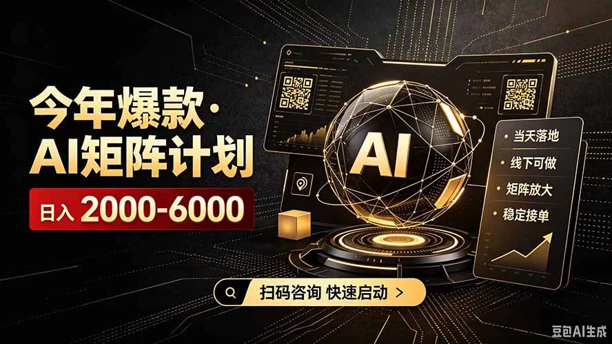（19703期）AI矩阵计划！日收益3000-8000+，项目绿色长久，安全合规靠谱，可批量放大。扶持工作室和分公司-小二项目网