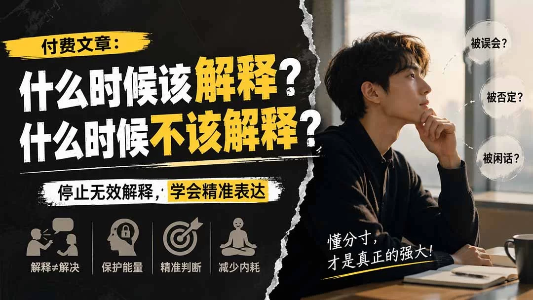 （20223期）付费文章：什么时候该解释？什么时候不该解释？-小二项目网