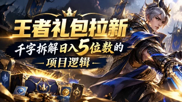 王者游戏礼包拉新_千字拆解日入5位数的项目逻辑-小二项目网