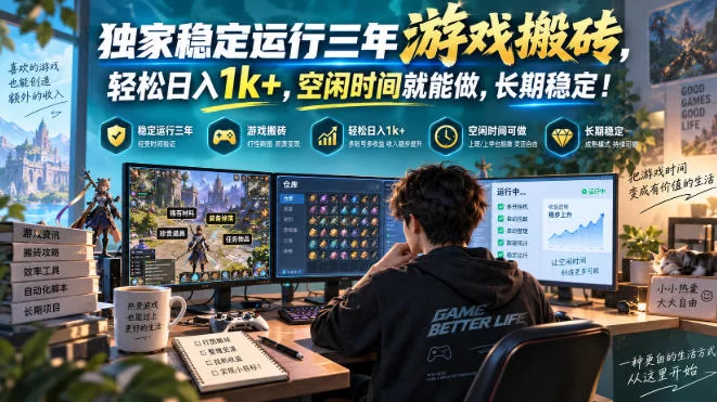 三款AI自动化游戏，日入千元，长期稳定，毫无保留的全部教给你！-小二项目网