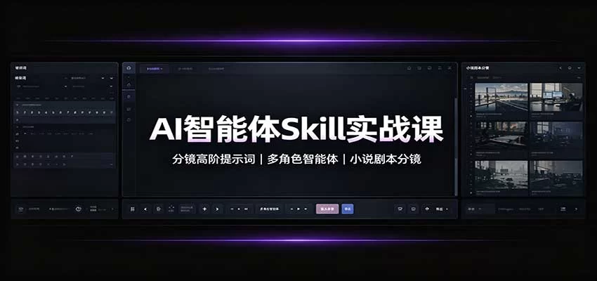 AI智能体Skill实战课：分镜高阶提示词，多角色智能体，小说剧本分镜-小二项目网