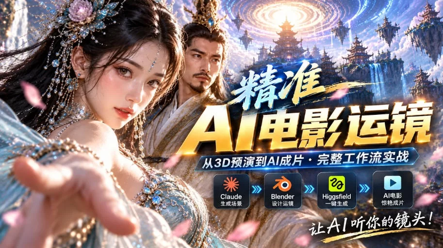 AI视频终于能精准运镜了！Claude+Blender+Higgsfield免费插件实测-小二项目网