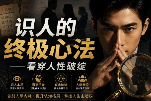 付费文章：识人的终极心法——看穿人性破绽-小二项目网