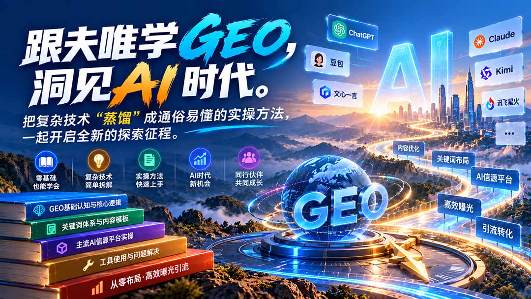 （21257期）跟夫唯学GEO-更新1030，洞见AI时代。把复杂技术 “蒸馏” 成通俗易懂的实操方法，一起开启全新的探索征程-小二项目网