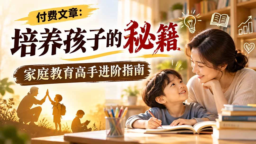 （20919期）付费文章：培养孩子的秘籍，家庭教育高手进阶指南-小二项目网
