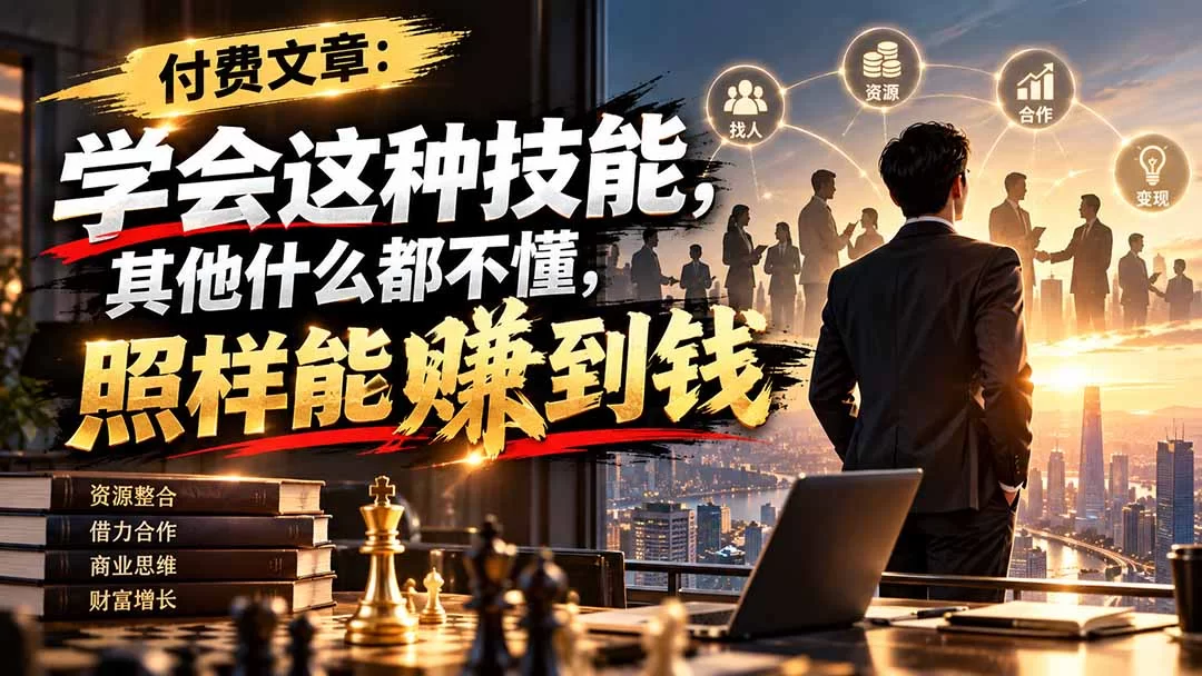 （20920期）付费文章：学会这种技能，其他什么都不懂，照样能賺到钱-小二项目网