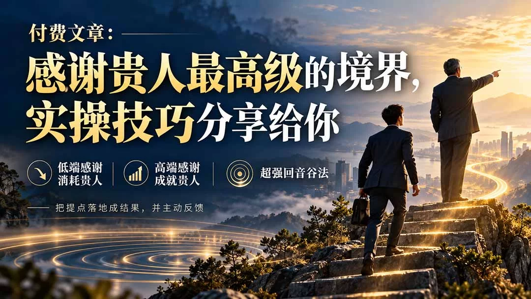 （20871期）付费文章：感谢贵人最高级的境界，实操技巧分享给你-小二项目网
