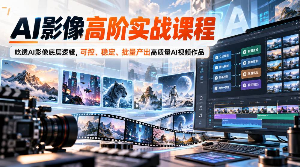 AI影像高阶实战课程，吃透AI影像底层逻辑，可控、稳定、批量产出高质量AI视频作品-小二项目网