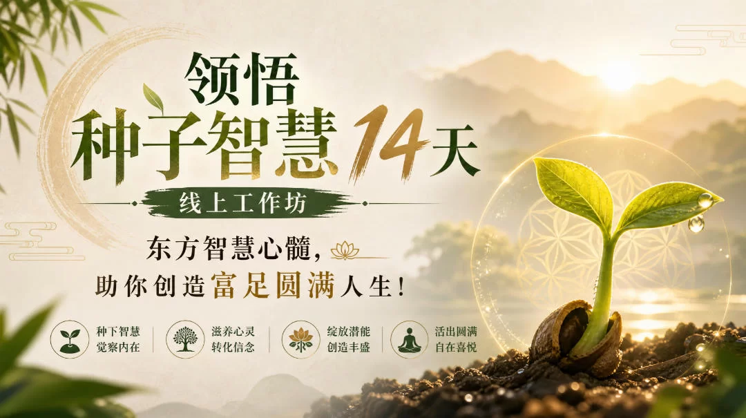 鹿大米领悟种子智慧14天线上工作坊，东方智慧心髓，助你创造富足圆满人生！-小二项目网