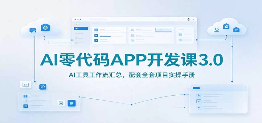AI零代码APP开发课3.0：AI工具工作流汇总，配套全套项目实操手册-小二项目网