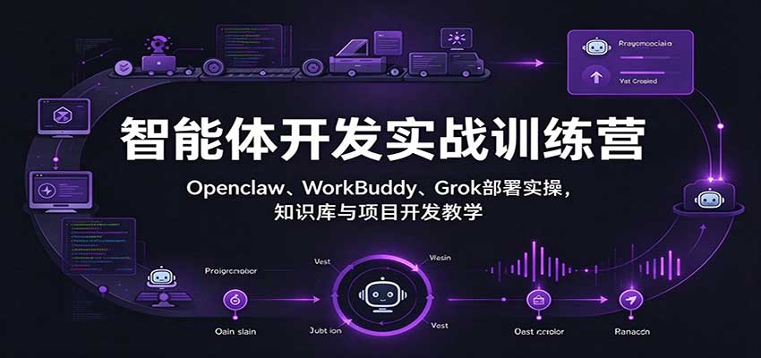 智能体开发实战训练营：Openclaw、WorkBuddy、Grok部署实操，知识库与项目开发教学-小二项目网