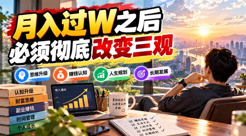 某公众号付费文章：月入过W之后，必须彻底改变三观-小二项目网