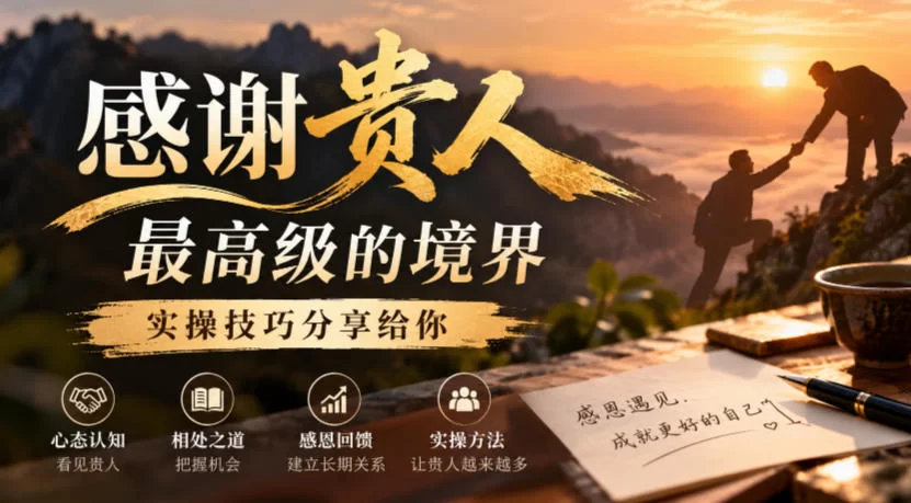 某公众号付费文章：感谢贵人最高级的境界，实操技巧分享给你-小二项目网