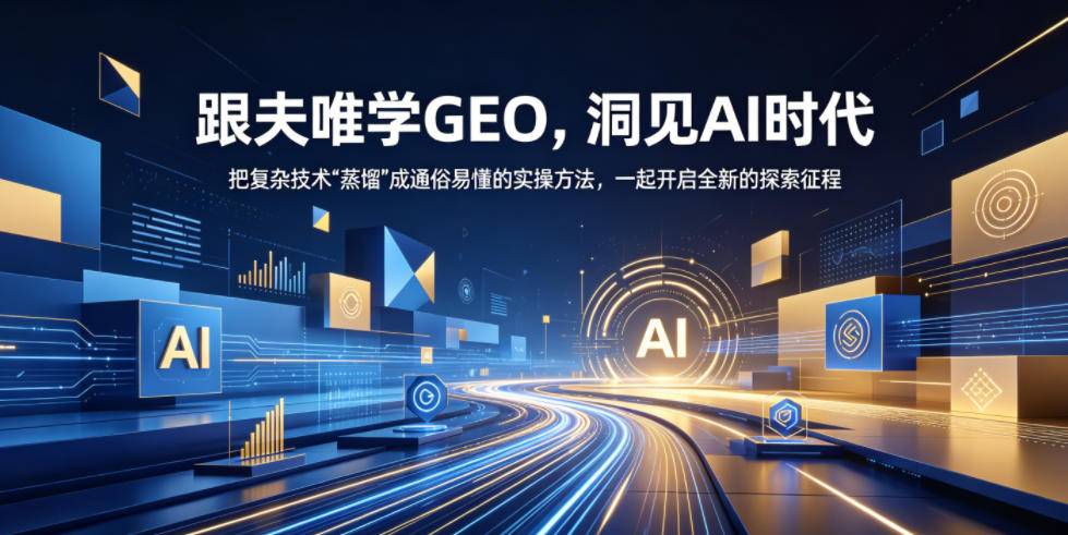 跟夫唯学GEO，洞见AI时代，把复杂技术“蒸馏”成通俗易懂的实操方法，一起开启全新的探索征程（更新26年10月）-小二项目网