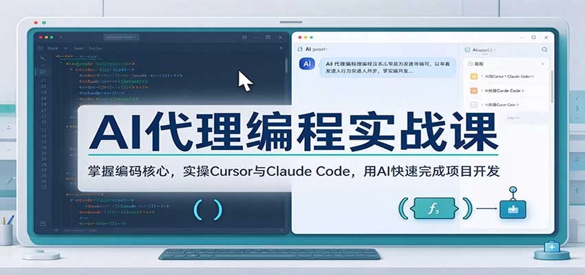 AI代理编程实战课：掌握编码核心，实操Cursor与Claude Code，用AI快速完成项目开发-小二项目网