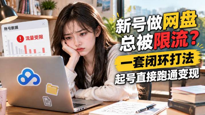 网盘拉新SOP：小白新号过限流-小二项目网