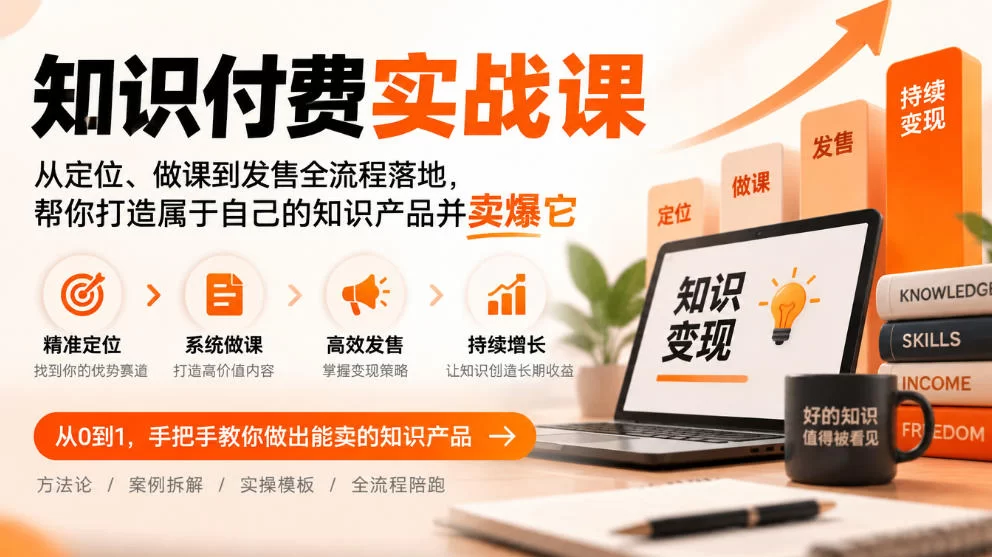 知识付费实战课：从定位、做课到发售全流程落地，帮你打造属于自己的知识产品并卖爆它-小二项目网